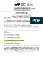 GestÃ o de Pessoas No Setor PÃºblico - AP1 - 2015.1 2015.2 e 2016.1