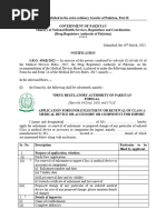 Notification of Amendments in Form 6A and Form 7A of The Medical Devices Rrules 2017 18.03.2022