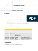 UC4 Installation Procedure: Communication Ports