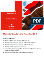 Lecture 3 - Matter, Molecules and Periodic Table