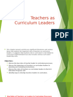 Teachers - As - Curriculum - Leaders - of 21st Century Learning