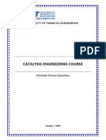 Catalysis Engineering - Multiple Choice Question-2023 (G I SV)