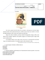 AVALIAÇÃO DE LP 1° Bimestre 4° ANO