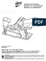 Operator'S Manual Manuel de L'Utilisateur Manual Del Operador