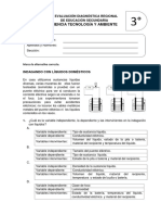 Ciencia y Tecnologia 3 Secundaria Asae Diagnostico 2024