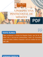 Lição 05 - Uma Perspectiva Pentecostal de Missões