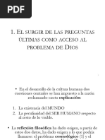 El Surgir de Las Preguntas - Ltimas Como Acceso Al Problema de Dios