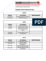 Calendario Cívico Escolar 2024