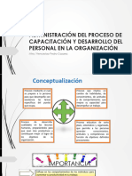 Administración Del Proceso de Capacitación y Desarrollo Del Personal en La Organización