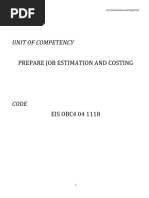 Cost and Estimation