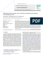 Modelling Perceived Quality Visitor Satifaction