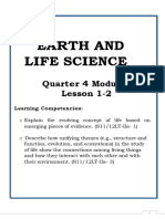 EARTH AND LIFE SCIENCE 4th Quarter Module 1 Lesson 1-2