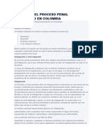 Esquema Del Proceso Penal Acusatorio en Colombia