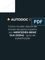 Como Mudar Discos de Travão Da Parte Traseira em MERCEDES-BENZ GLK (X204) - Guia de Substituição