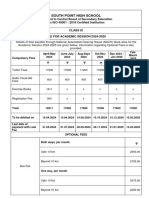 Fee Schedule For Class IX 2024 2025