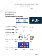 Grade 1 - 1st Mid-Term Revision Math