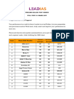 FULL Test 01 Mark List