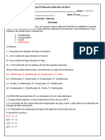 Atividade Mudancas Do Estado Fisico Da Materia Gabarito