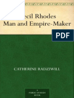 Radziwill, Princess Catherine Cecil Rhodes Man and Empire Maker