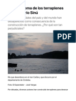 El Gran Dilema de Los Terraplenes en El Bajo Río Sinú EL ESPECTADOR