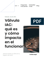 Válvula IAC - ¿Qué Es y Cómo Funciona - Crabi Seguros