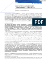 Public Administration - 2014 - YSA - DETERMINANTS OF NETWORK OUTCOMES THE IMPACT OF MANAGEMENT STRATEGIES RR