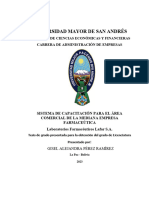 Universidad Mayor de San Andrés: Facultad de Ciencias Económicas Y Financieras Carrera de Administración de Empresas