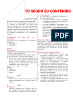 Tipos de Textos Según Su Contenido para Cuarto Grado de Secundaria