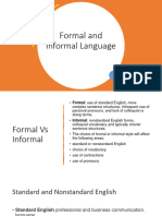 Formal Vs Informal 