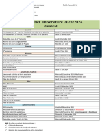 Calendrier Universitaire 2023 2024