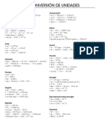 Tabla de Conversiones