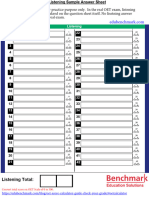 Oet Listening Answersheet