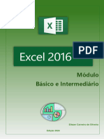 Ebook - Excel 2016 - Módulo Básico - e - Intermediário - Edição 2024 - Isbn