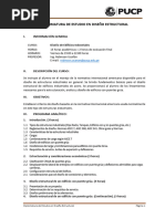 SÍLABO Del Curso Diseño de Edificios Industriales - 2022-3