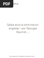 Calais Sous La Domination Anglaise