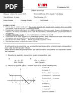 II EXAMEN, Matemática I