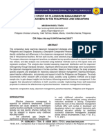 A Comparative Study of Classroom Management of Preschool Teachers in The Philippines and Singapore