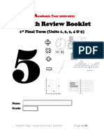 Key Answer Stage 5 Math Term 1 Final Review Pack