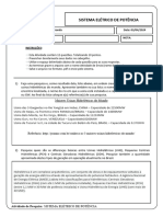 Atividade de Pesquisa - Sistema Elétrico de Potência