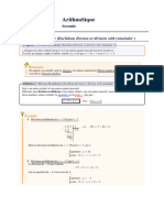 Cours-Seconde Arithmetique