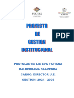 Proyecto Institucionalizacion Lic. Eva Tatiana Balderrama Saavedra