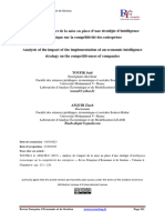 Analyse de L'impact de La Mise en Place D'une Stratégie D'intelligence