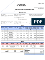 Cotización de Mercancía