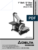 Delta Model 31 080 1 Belt Sander Manual