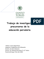 Trabajo de Investigación Precursores de La Educación Parvularia