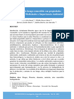 Pleurotus: Un Hongo Comestible Con Propiedades Nutricionales, Medicinales e Importancia Ambiental