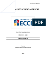 Taller 1 - Física Eléctrica y Magnetismo - Corte III - Jonathan Escobar