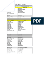 Menu 15 APR To 16 APR