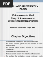 Chap. 9. Assessment of Entrepreneurial Opportunities New