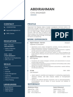 Blue Simple Professional CV Resume